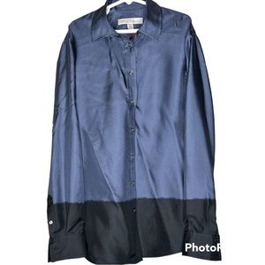NWT BANANA REPUBLIC Heritage Collection 100% Silk Button Down Shirt XXS Petite